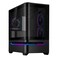 ASUS Prime AP202 ARGB Black mATX pc case with Fully Tempered Curved Glass Supports GPU up to 420mm Long 360mm radiators EasyDetach Rail Patented Slot Vent 3 Builtin ARGB Fans