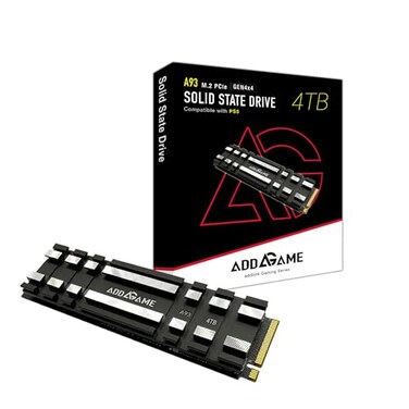 Addlink A93 4TB Storage Expansion for PS5 Console with Heatsink Up to 7400mbs Gen 4 PCIe NVMe m2 2280 SLC Cache Internal Solid State Drivead4TBA93M2P