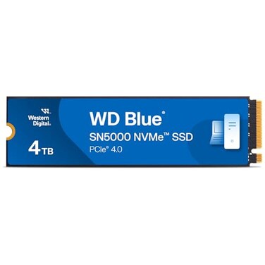Western Digital 4TB WD Blue SN5000 NVMe Internal Solid State Drive SSD PCIe Gen 40 M2 2280 Up to 5500 MBs WDS400T4B0E New Generation