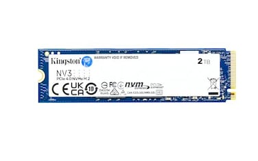 Kingston NV3 2TB M2 2280 NVMe SSD PCIe 40 Gen 4x4 Up to 6000 MBs SNV3S2000G