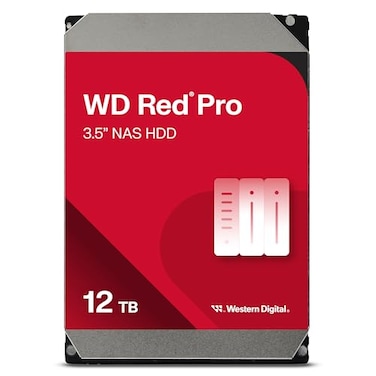WD Western Digital 12TB Red Pro NAS Internal Hard Drive HDD 7200 RPM SATA 6 Gbs CMR 512 MB Cache 35 122KFBX