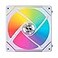 Lian Li UNI Fan SLInfinity 140mmSingle PackARGB FanDaisyChain DesignInfinity MirrorCustomizable Lighting EffectsWithout ControllerWhiteUFSLIN1401W