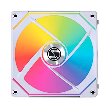 Lian Li UNI Fan SLInfinity 140mmSingle PackARGB FanDaisyChain DesignInfinity MirrorCustomizable Lighting EffectsWithout ControllerWhiteUFSLIN1401W