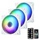 Vetroo 3Pack Computer Case Fan 120mm Address RGB PWM Cooling Fans High Performance with Controller Hub White