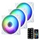 Vetroo 3Pack Computer Case Fan 120mm Address RGB PWM Cooling Fans High Performance with Controller Hub White