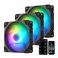 Vetroo 3Pack Computer Case Fan 120mm Address RGB PWM Cooling Fans High Performance with Controller Hub Black