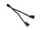 SilverStone Technology All Black Sleeved 1to2 Sleeved PWM Fan Splitter Cable CPF01