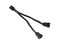 SilverStone Technology All Black Sleeved 1to2 Sleeved PWM Fan Splitter Cable CPF01