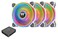 Thermaltake Riing Quad 120mm 168 Million RGB Color Alexa Razer Chroma Software Enabled 4 Light Rings 54 Addressable LED 9 Blades Hydraulic Bearing White CaseRadiator Fan 3 Pack CLF100PL12SWB