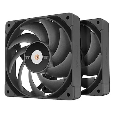 Thermaltake TOUGHFAN 12 Pro High Static Pressure PC Cooling Fan PWM Controlled 5002000 RPM Air Flow 708 CFM Gen2 Hydraulic Bearing 120mm CaseRadiator Fan 2 Pack CLF159PL12BLA
