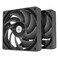 Thermaltake TOUGHFAN 12 Pro High Static Pressure PC Cooling Fan PWM Controlled 5002000 RPM Air Flow 708 CFM Gen2 Hydraulic Bearing 120mm CaseRadiator Fan 2 Pack CLF159PL12BLA