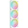 CORSAIR iCUE LINK LX120 RGB 120mm PWM Fans Triple Pack Dual Light Loops Includes iCUE LINK System Hub CORSAIR AirGuide Technology White