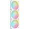 CORSAIR iCUE LINK LX120 RGB 120mm PWM Fans Triple Pack Dual Light Loops Includes iCUE LINK System Hub CORSAIR AirGuide Technology White