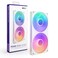 NZXT F240 RGB Core 240mm SingleFrame Fan Unit with 2 x 120mm RGB Fans Speed Lighting Control High Static Pressure Airflow Fluid Dynamic Bearings 8 aRGB LEDs Per Fan White
