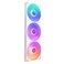 NZXT F360 RGB Core 360mm SingleFrame Fan Unit with 3 x 120mm RGB Fans Speed Lighting Control High Static Pressure Airflow Fluid Dynamic Bearings 8 aRGB LEDs Per Fan White