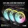 CORSAIR iCUE Link LX120 RGB 120mm PWM Fans Triple Pack Dual Light Loops Includes iCUE Link System Hub CORSAIR AirGuide Technology Black