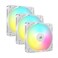 CORSAIR RS120 ARGB 120mm PWM Fans DaisyChain Connection LowNoise Magnetic Dome Bearing Triple Pack White