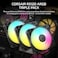 CORSAIR RS120 ARGB 120mm PWM Fans DaisyChain Connection LowNoise Magnetic Dome Bearing Triple Pack Black
