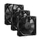 CORSAIR RS120 120mm PWM Fans DaisyChain Connection LowNoise Magnetic Dome Bearing Triple Pack Black
