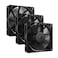 CORSAIR RS120 120mm PWM Fans DaisyChain Connection LowNoise Magnetic Dome Bearing Triple Pack Black