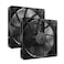CORSAIR RS140 140mm PWM Fans DaisyChain Connection LowNoise Magnetic Dome Bearing Dual Pack Black