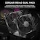 CORSAIR RS140 140mm PWM Fans DaisyChain Connection LowNoise Magnetic Dome Bearing Dual Pack Black