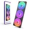 NZXT F420 RGB Core 420mm SingleFrame Fan Unit with 3 x 140mm RGB Fans Speed Lighting Control High Static Pressure Airflow Fluid Dynamic Bearings 8 aRGB LEDs Per Fan Black
