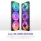 NZXT F420 RGB Core 420mm SingleFrame Fan Unit with 3 x 140mm RGB Fans Speed Lighting Control High Static Pressure Airflow Fluid Dynamic Bearings 8 aRGB LEDs Per Fan Black