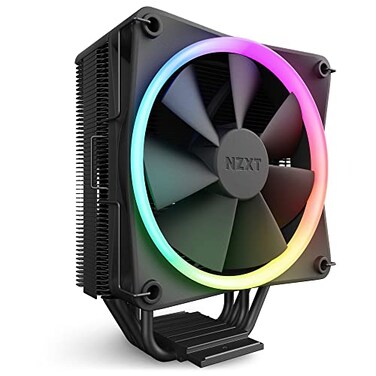 NZXT T120 RGB CPU Air Cooler RCTR120B1 Conductive Copper Pipes Fluid Dynamic Bearings AMD and Intel Compatibility Black