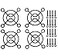 Easycargo 4pcs 40mm Black Fan GrillGuard with Screws Nuts 4 Pack