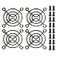 Easycargo 4pcs 50mm Fan Grill 50mm Guard Black with Screws Black 50mm