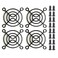 Easycargo 4pcs 50mm Fan Grill 50mm Guard Black with Screws Black 50mm