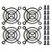 Easycargo 4pcs 50mm Fan Grill 50mm Guard Black with Screws Black 50mm