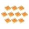 Easycargo 10mm Copper Heatsink Kit 10mm x 10mm x 4mm pre Applied 3M 8810 Thermal Conductive Adhesive Tape Cooler Heat Sink Set for Cooling VRM IC Chips 10pcs 10x10x4mm Copper