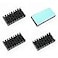 Easycargo 4pcs 50mm Heatsink 50x25x10mm pre Applied 8810 Thermal Conductive Tape Cooling Aluminum Heatsink for Cooling Raspberry Pi M2 SSD NVMe mSATA miniSATA 4pcs 50mmx25mmx10mm