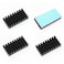 Easycargo 4pcs 50mm Heatsink 50x25x10mm pre Applied 8810 Thermal Conductive Tape Cooling Aluminum Heatsink for Cooling Raspberry Pi M2 SSD NVMe mSATA miniSATA 4pcs 50mmx25mmx10mm