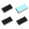 Easycargo 4pcs 50mm Heatsink 50x25x10mm pre Applied 8810 Thermal Conductive Tape Cooling Aluminum Heatsink for Cooling Raspberry Pi M2 SSD NVMe mSATA miniSATA 4pcs 50mmx25mmx10mm