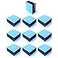 Easycargo 10pcs 22mm Heatsink Kit 22x22x10mm 3M8810 Thermal Conductive Adhesive Tape Cooler Heat Sink for Cooling Raspberry Pi SSD PS5 M2 SSD NVMe 2280 GPU IC Chips VRAM VGA RAM 22mmx22mmx10mm