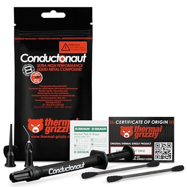 Thermal Grizzly Conductonaut 5 Gram High Performance Liquid Metal Compound Thermal Paste for Superior CPUGPUConsole Cooling Made in Germany
