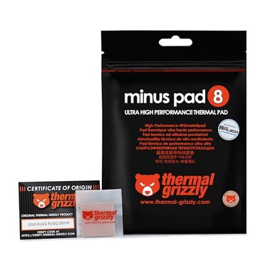 Thermal Grizzly Minus Pad 830x30x05mm Thermal Interface Pad Electrically NonConductive High Thermal Conductivity Compressibility for SSDs GPUs Electronics