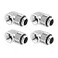 Barrow G14 Male to Female Extender Fitting 90 Degree Rotary Silver Shiny 4pack