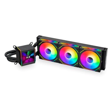 Lian Li GA II LCD 360MM AIO Asetek 8th Gen 288 IPS LCD Screen Liquid Cooler Screen Recording for Videos and Photos PreInstalled UNI Fan SLINF Fans GA2ALCD36INB