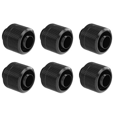 greenDracaena dracaenaio 6 Pack G14 Thread to 38 ID 58 OD Compression Fitting for Soft Tubing Soft Tube Connectors for Computer Water Cooling System Black