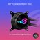 ASUS ROG Strix LC III 360 ARGB Allinone CPU Liquid Cooler with 360 rotatable Water Block Aseteks New Gen7 v2 Pump Premium ROG ARGB Fans and 10 Custom Aura Lighting Effects