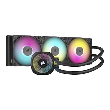 CORSAIR iCUE Link Titan 360 RX RGB Liquid CPU Cooler 360mm AIO LowNoise FlowDrive Cooling Engine Intel LGA 18511700 AMD AM5AM4 3X RX120 RGB Fans iCUE Link System Hub Included Black