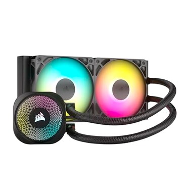CORSAIR Nautilus 240 RS ARGB Liquid CPU Cooler 240mm AIO LowNoise Direct Motherboard Connection DaisyChain Intel LGA 18511700 AMD AM5AM4 2X RS120 ARGB Fans Included Black