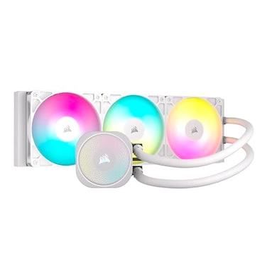 CORSAIR Nautilus 360 RS ARGB Liquid CPU Cooler 360mm AIO LowNoise Direct Motherboard Connection DaisyChain Intel LGA 18511700 AMD AM5AM4 3X RS120 ARGB Fans Included White