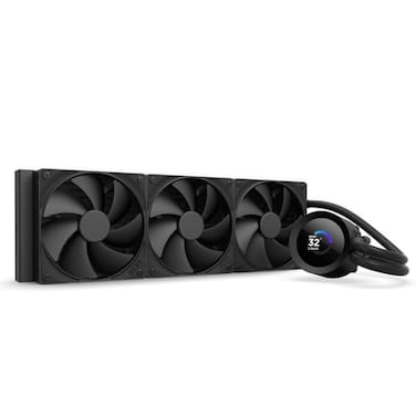 NZXT Kraken Plus 360 AIO CPU Liquid Cooler 360mm Radiator 3 x F120P Fans Customizable 154 Square LCD AMD AM5 AM4 Intel LGA 18511700 1200115X Black