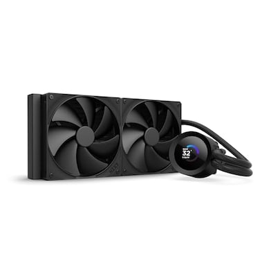 NZXT Kraken Plus 280 AIO CPU Liquid Cooler 280mm Radiator 2 x F140P Fans Customizable 154 Square LCD AMD AM5 AM4 Intel LGA 18511700 1200115X Black