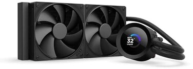 NZXT Kraken Plus 240 AIO CPU Liquid Cooler 240mm Radiator 2 x F120P Fans Customizable 154 Square LCD AMD AM5 AM4 Intel LGA 18511700 1200115X Black